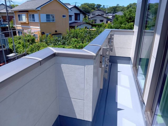 【バルコニー】 | 沼津市下香貫01期 新築建売分譲住宅 建物＋土地 TW06149 | 沼津市下香貫塚田　1号棟　バルコニー　※令和8年7月9日撮影写真