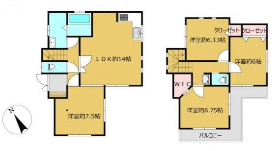 千葉市稲毛区園生町の間取り
