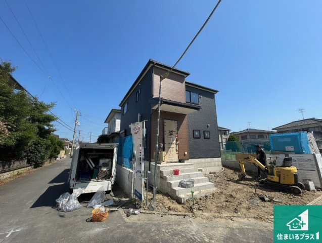 草津市西矢倉　新築一戸建ての外観|現在の進捗状況です！順調に作業進行中、完成が待ち遠しいです！詳細の間取り等、お気軽にお問い合わせください！