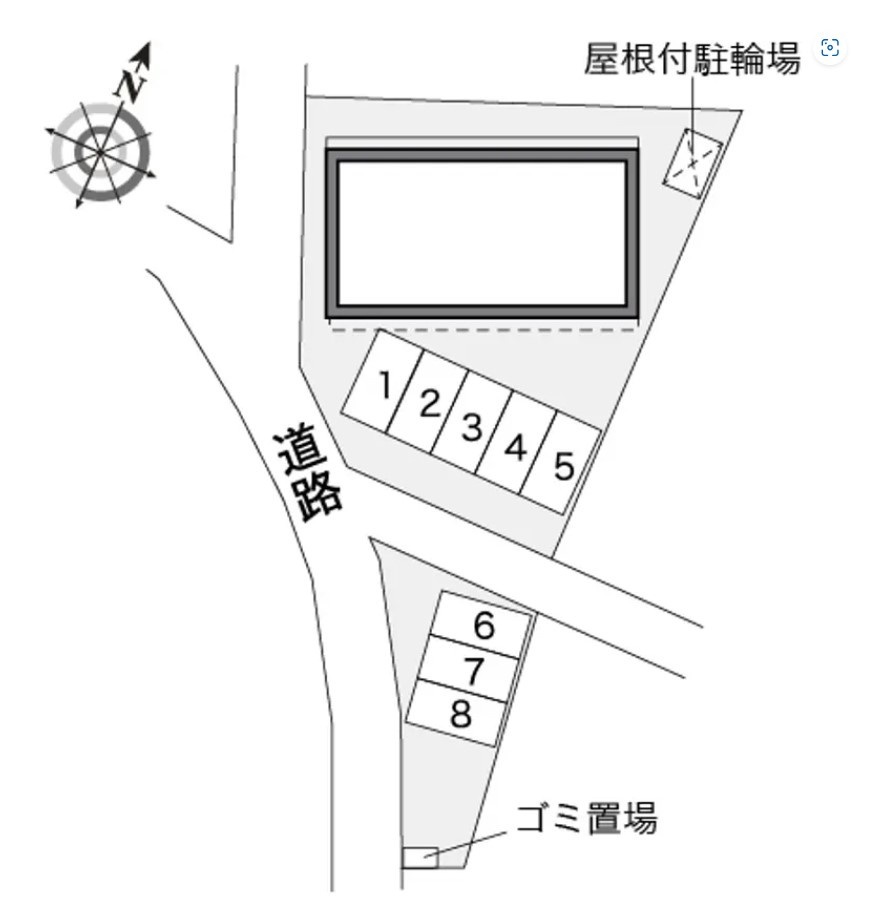 レオパレスアークⅡの区画図