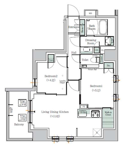 【間取り】 | ONE ROOF RESIDENCE NAKANO