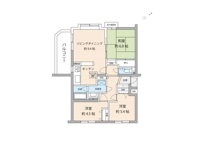 【間取り】 | ロイヤルシャトー南大泉　(保谷店) | 採光・通風良好な角住戸！リフォーム済みの3LDKです！※図面を基に作成しています。現況と異なる場合は現況を優先いたします。