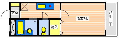 西明石ハイツの間取り