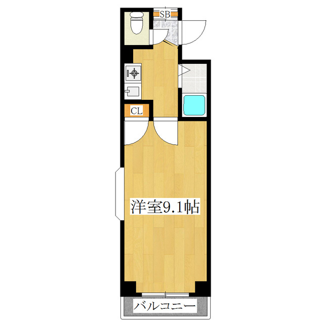ドミール板橋本町の間取り|居室広々♪２面採光のお部屋です☆