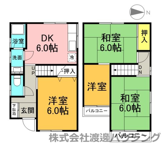 高田町貸家の間取り