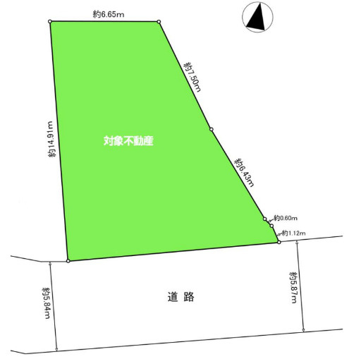墨田区東向島６丁目の売地の土地図|～土地 区画図～