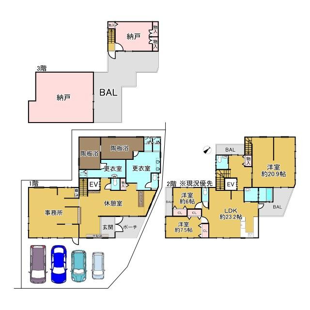 打上南町　中古一戸建ての間取り|間取り図はいかがですか？ご希望を叶える間取りですか？リビングの広さは？水回りの位置は？カウンターキッチン？など色々な情報が集約されています。弊社ではリフォームなどのご相談も承っております。