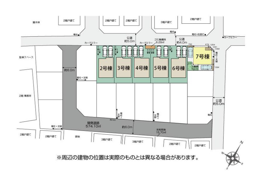 新築／入間郡三芳町北永井　３期の区画図|駐車スペースあり！（車種による）