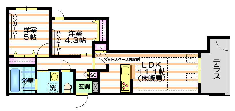 （仮称）南台２丁目ヘーベルメゾン　の間取り