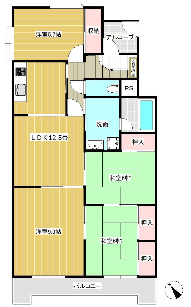 マンションアザレア の間取り