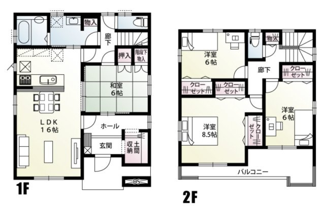 【間取り】 | 鴻巣市松原3丁目　新築戸建　全9棟　7号棟