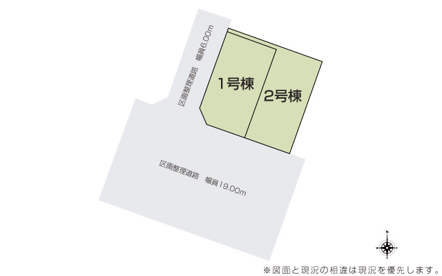 【いわき市錦町】　2号棟　※必ずもらえる選べるキャンペーン実施中！の区画図|全体区画図です。