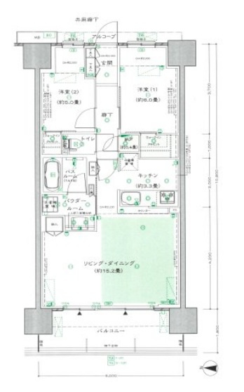 シティテラス鶴見緑地公園の間取り
