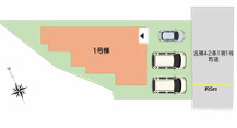 糟屋郡志免町志免１丁目４期　１号棟の区画図