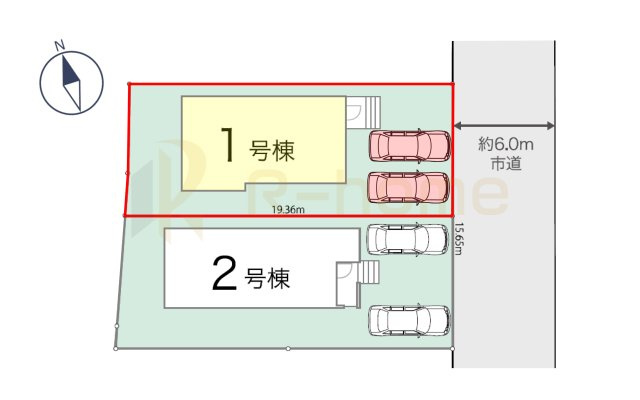 守谷市松ケ丘5丁目1期　新築戸建て　1号棟の区画図|大きなお買い物だからこそ、メリット・デメリットを伝えさせて頂きます。
R-homeにお任せください♪