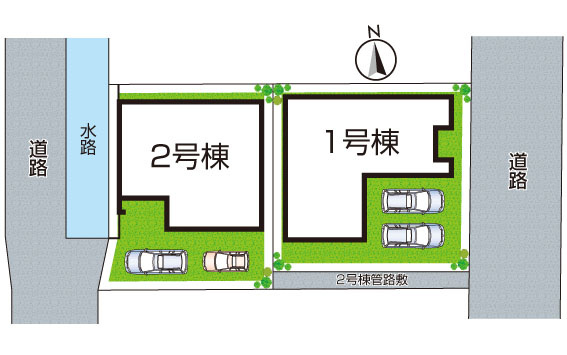 ●大和郡山市小泉町　第24期　新築一戸建ての区画図|全2区画