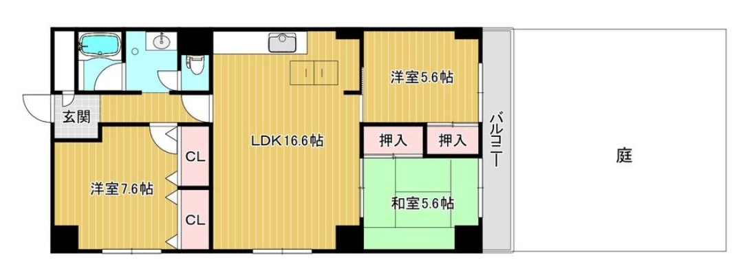 香枦園スカイハイツの間取り