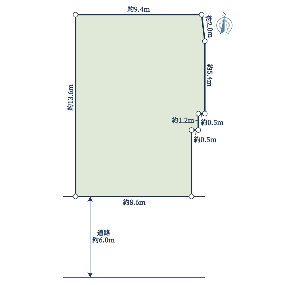 横浜市青葉区大場町土地　区画２の区画図
