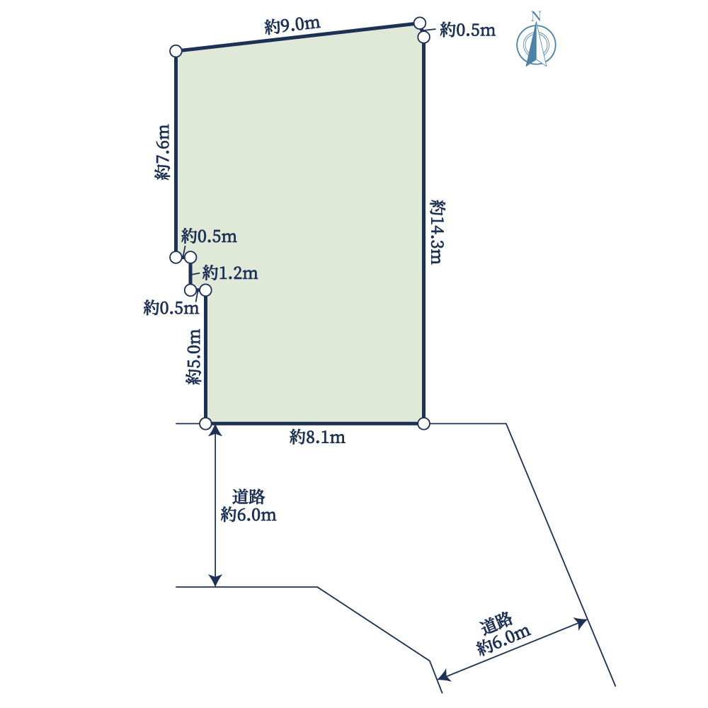 横浜市青葉区大場町土地　区画１の土地図