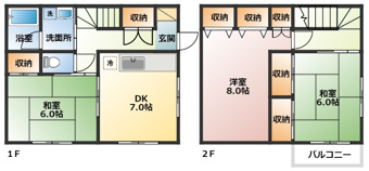 広々3DKのテラスハウスです♪
