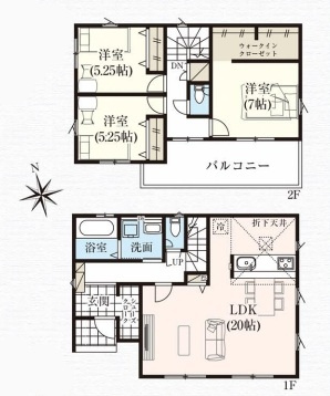 伊奈町栄　5期　新築一戸建て　グラファーレ　03の間取り