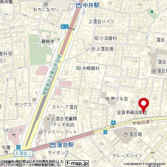 ダイホープラザ上落合の地図