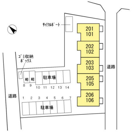 テロワール参番館の区画図