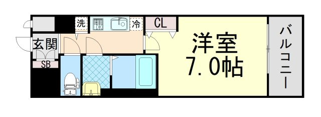 プレサンス三宮ポルトの間取り