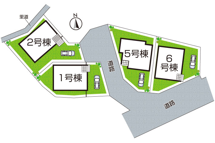 ●29(土)30(日)現地説明会！　大和郡山市箕山町　全4邸　の区画図|全4区画