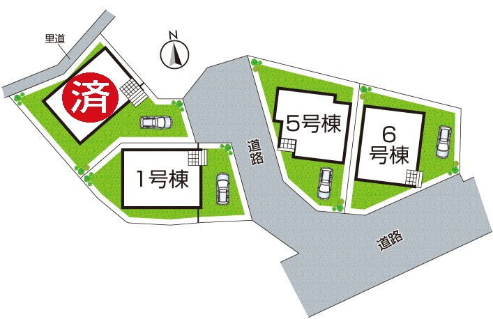 ●31(土)1(日)3(祝)現地説明会！　大和郡山市箕山町　全4邸　の区画図|全4区画