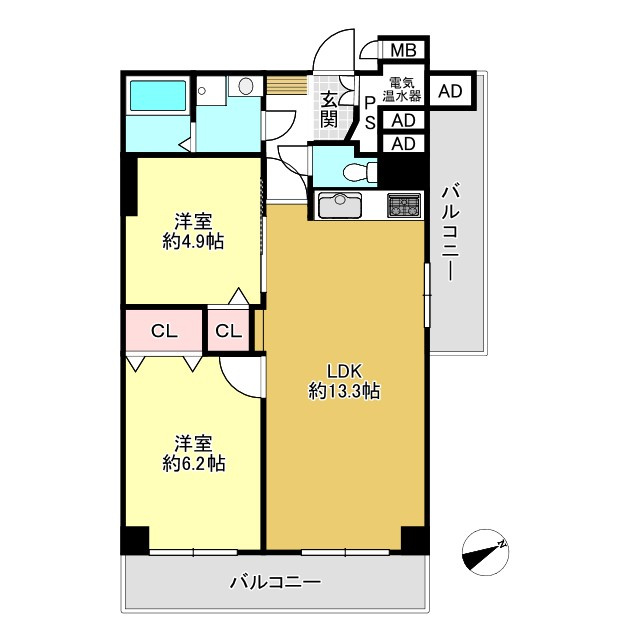 日興宝塚南口スカイマンションの間取り