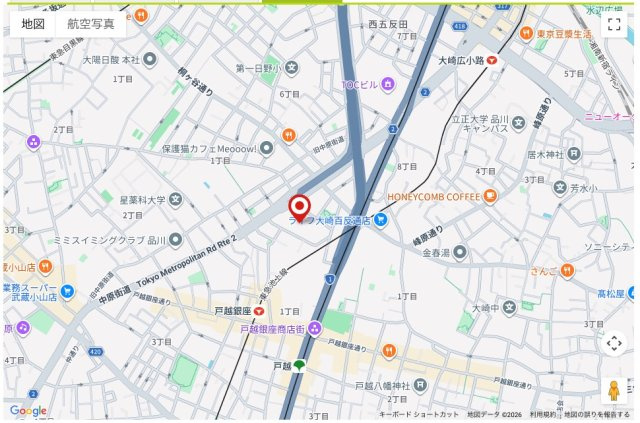 ★仲介手数料無料★ボナール戸越（新耐震基準マンション）の地図