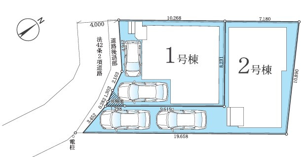 茅ヶ崎市南湖4丁目　新築戸建　2号棟の区画図|区画図☆