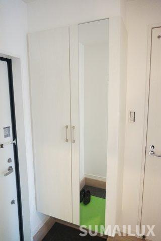 熊本市中央区帯山７丁目のアパートの玄関