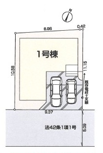 鶴ヶ島市藤金新築戸建の区画図