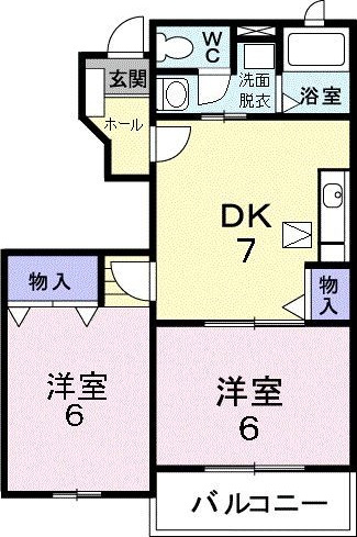 グランドゥールこだまⅥの間取り