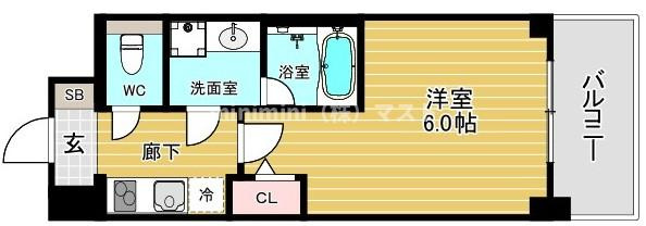 リヴェント難波ウエストの間取り