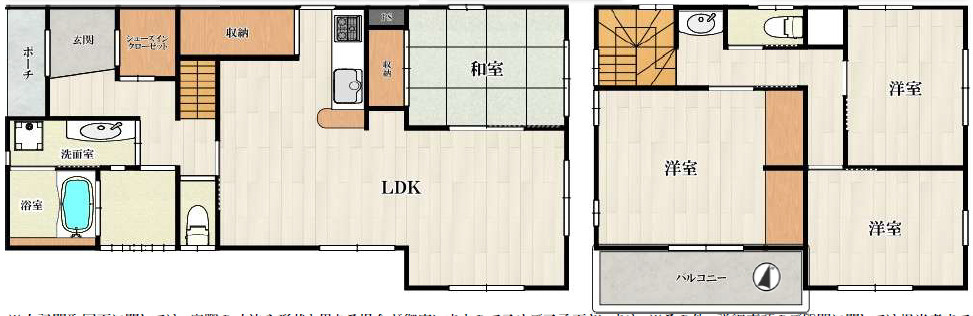 加古川市東神吉町神吉　中古戸建の間取り|4LDK＋SICです。