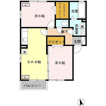 シャトーフェニックスAの間取り