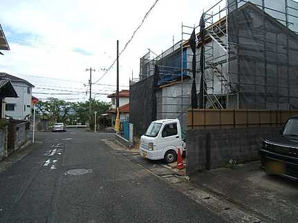 安佐南区上安４丁目の前面道路含む現地写真