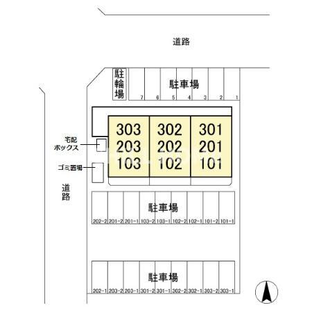 ローズウィング参番館の区画図|当社、チルホームのHPもご覧ください(^^)/物件情報多数♪