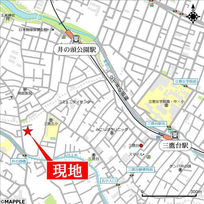 クロシェット井の頭の地図