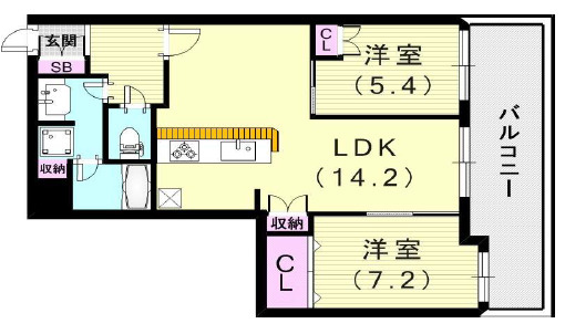 グランフェルティ本山の間取り