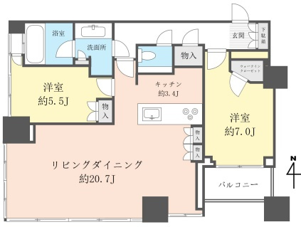 シティタワーズ豊洲ザ・シンボルの間取り