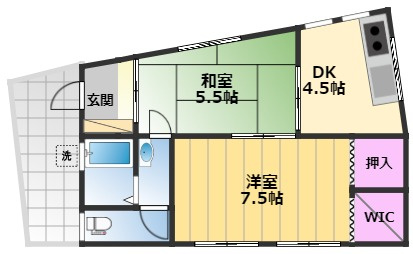 【間取り】 | 府中町3丁目貸家