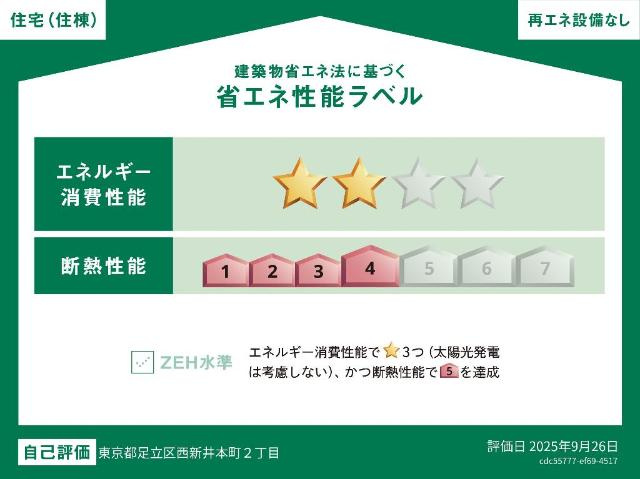 フェリーチェの外観|省エネ性能ラベル