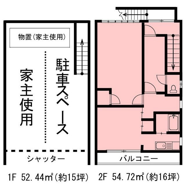 本郷町２丁目住居付店舗の間取り