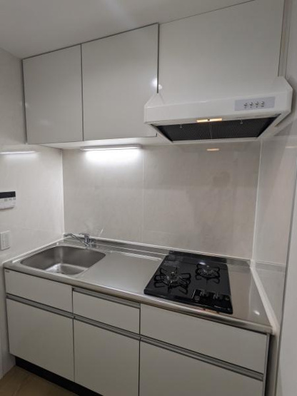 【キッチン】 | Apartment風音 | ２口ガスコンロ付き