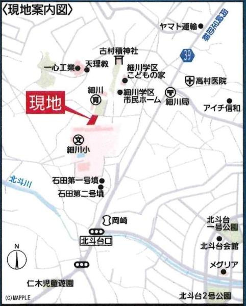 岡崎市細川町第15　全2棟・2号棟のその他|交通アクセス図です。