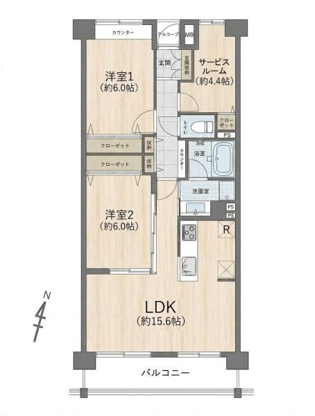プライムコート磯子屏風ヶ浦の間取り
